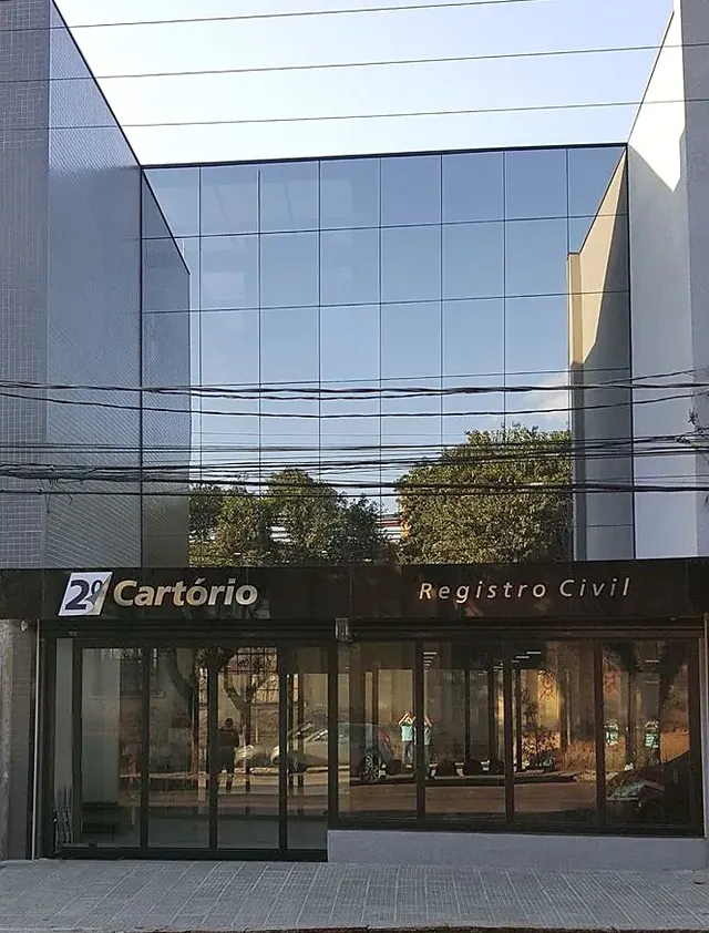 Fachada do prédio do 2º Cartório de Registro Civil, na Rua Lacerda Franco, em Jundiaí
