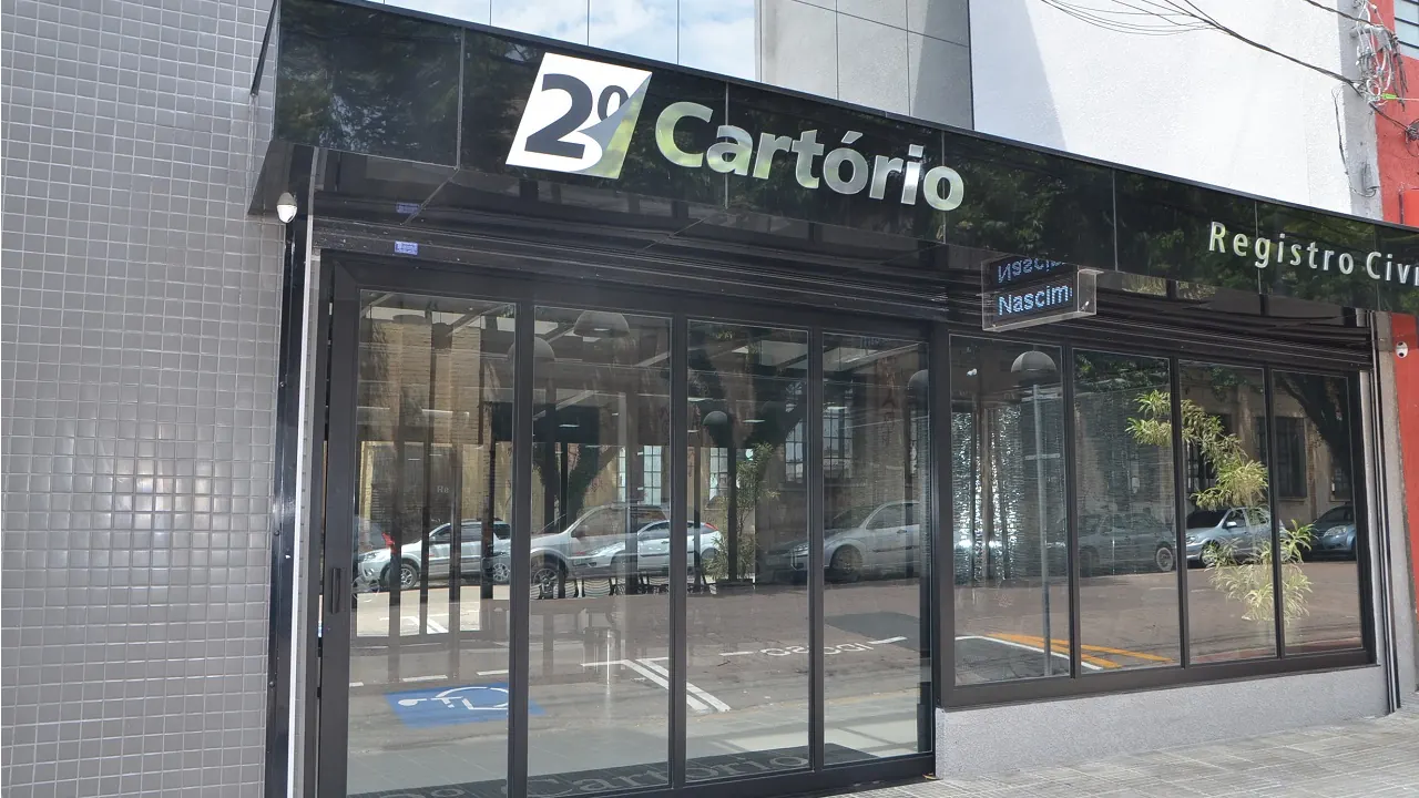 Fachada do 2º Cartório de Registro Civil de Jundiaí, na Rua Lacerda Franco